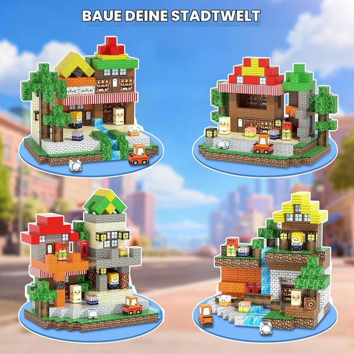 Magnetische Bausteine, Magnetische Blöcke 150 PCS für 3+ Jahre Alt, Magnetic Blocks Spielzeug-Sets f