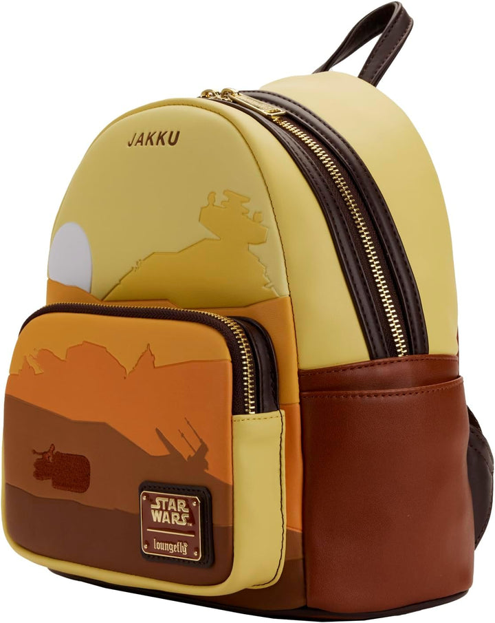 Loungefly Star Wars Lands Jakku Damen Schultertasche mit doppeltem Riemen, mehrfarbig, Einheitsgröss