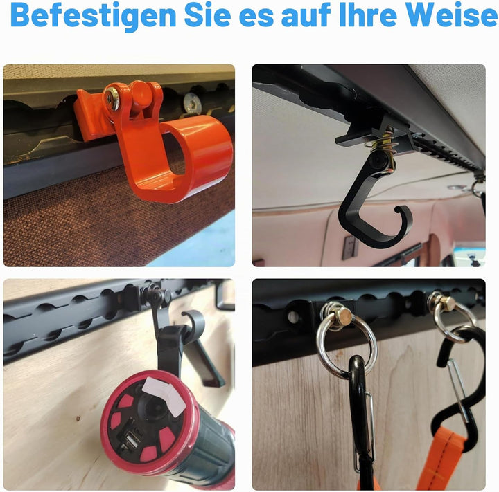4 Stück L-Schiene, 305 mm Aluminium-L-Schiene, kurze Airline-Spannschiene für enge Räume, LKW-Betten
