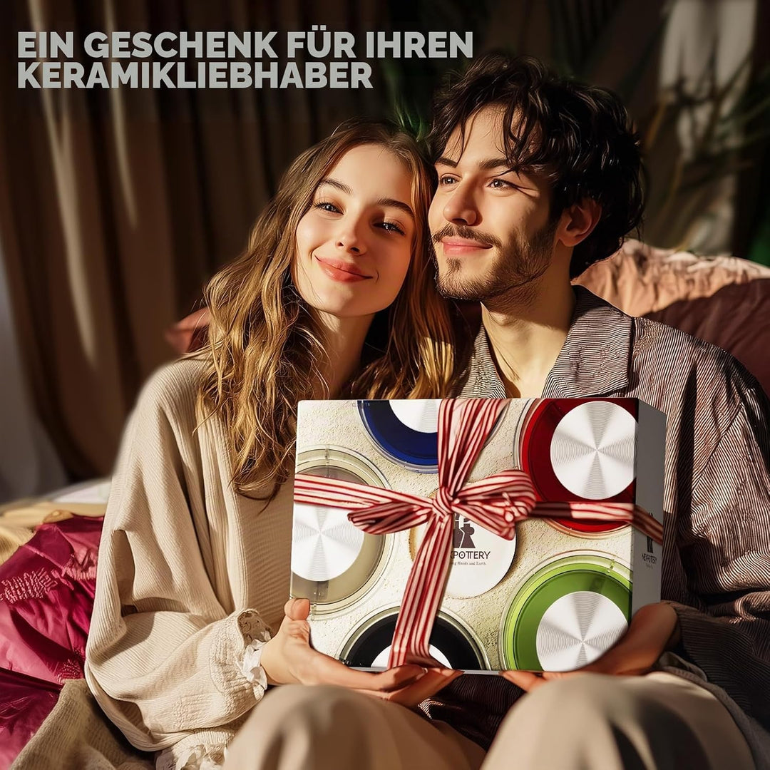 Töpferscheibe Elektrisch Set für Anfänger &amp; Profis – Komplettes Töpferset für Zuhause mit 1kg Ton, 0