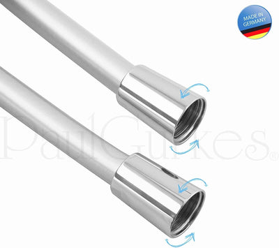 PaulGurkes Duschstange Set mit Handbrause Brauseschlauch Aufputz Dusche