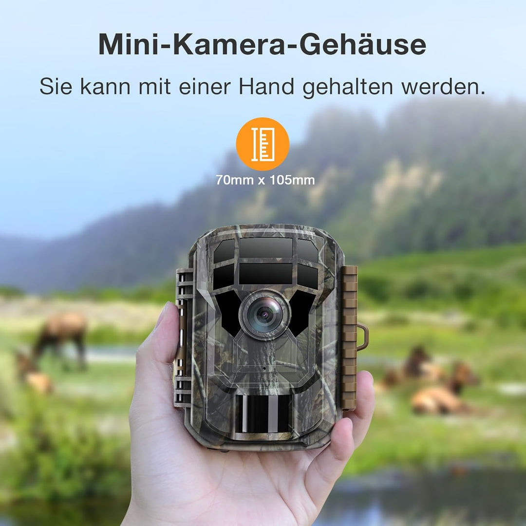 VOOPEAK Wildkamera mit 32G SD Karte, 2K 36MP Wildkamera mit Bewegungsmelder Nachtsicht, Wildtierkame