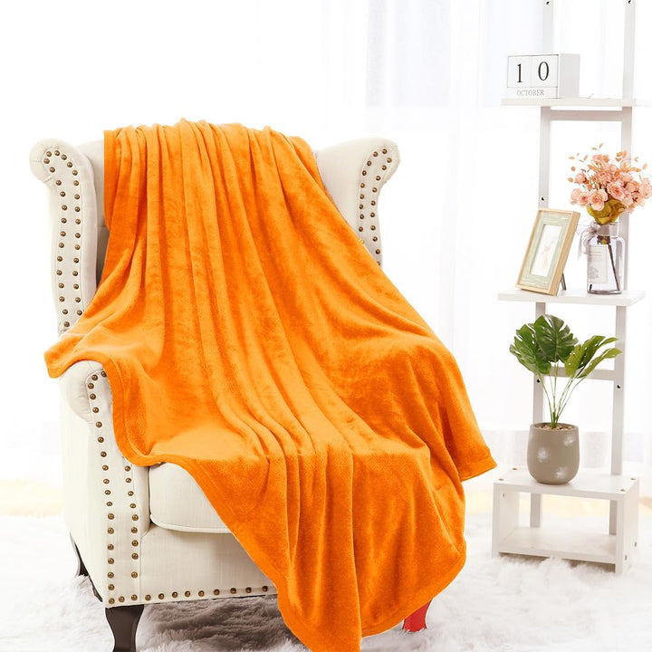 PiccoCasa Kuscheldecke Tagesdecke Fleecedecke mit Rand Microfaser Decke Weiche Warme Leichte Decke 3