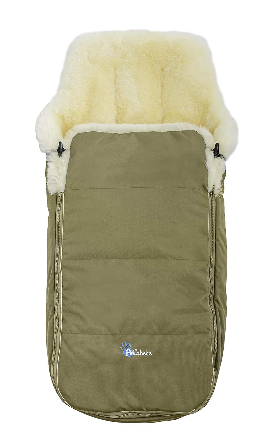 Altabebe MT2490LP-61 Winter Lammfellfusssack für Kinderwagen, beige, beige