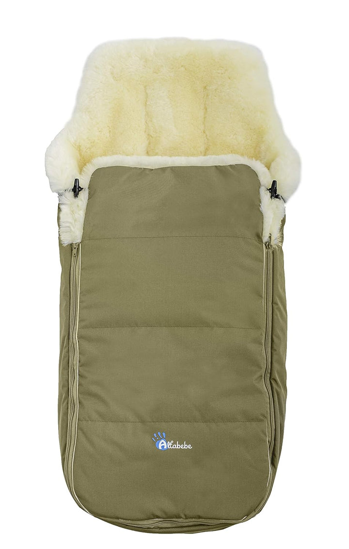 Altabebe MT2490LP-61 Winter Lammfellfusssack für Kinderwagen, beige, beige