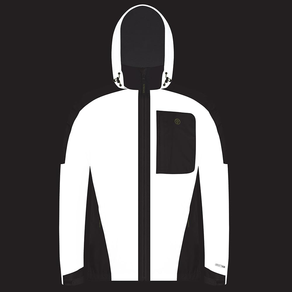 Proviz Men's REFLECT360 Fleece-Lined 100% Reflective & Waterproof Outdoor Jacket L Silber, L Silber