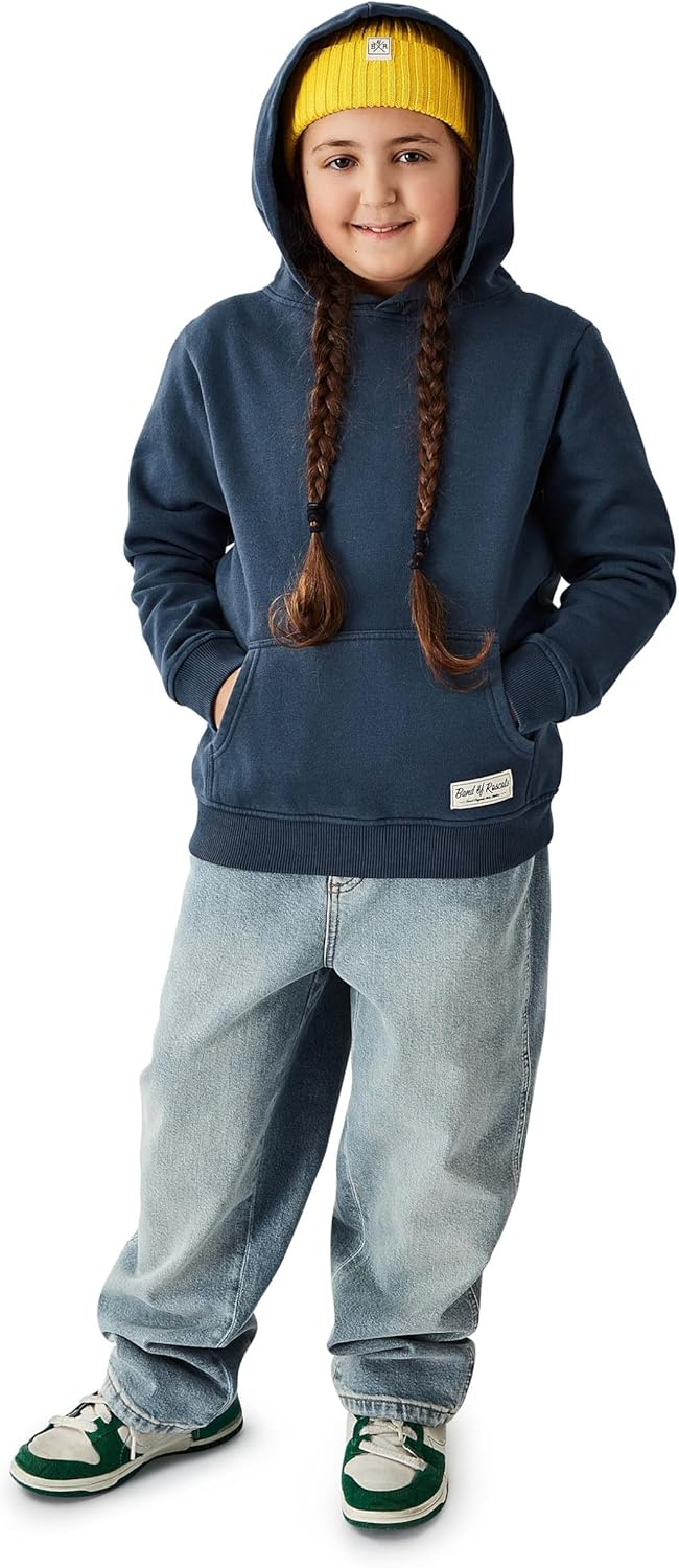 Band of Rascals Kinder Kapuzenpullover Plain aus Bio-Baumwolle 98-104 Blau, 98-104 Blau