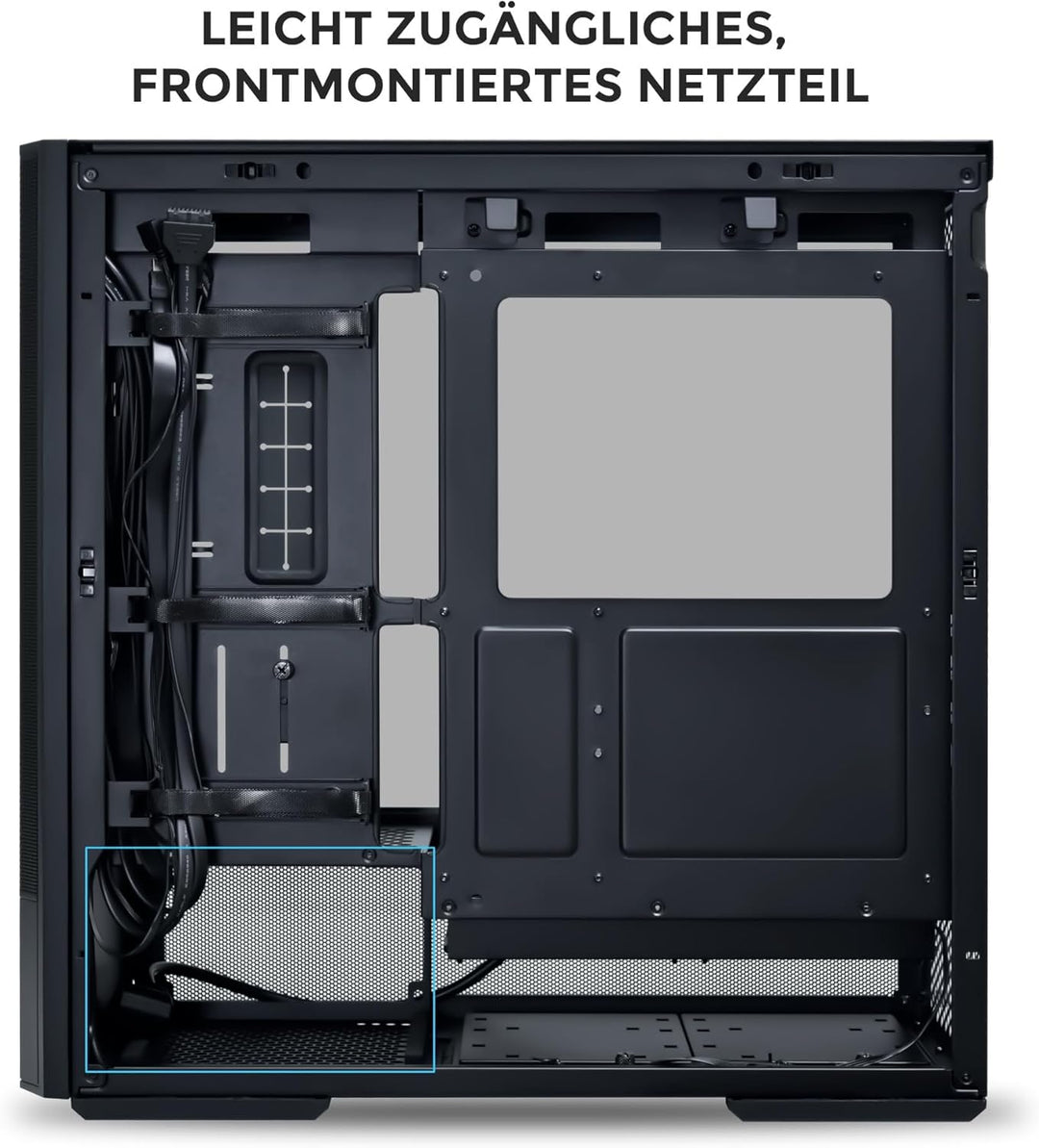 Lian Li LANCOOL 207 Gaming PC Gehäuse ATX Schwarz - Midi Tower PC Gehäuse mit RGB-Beleuchtung, Grafi