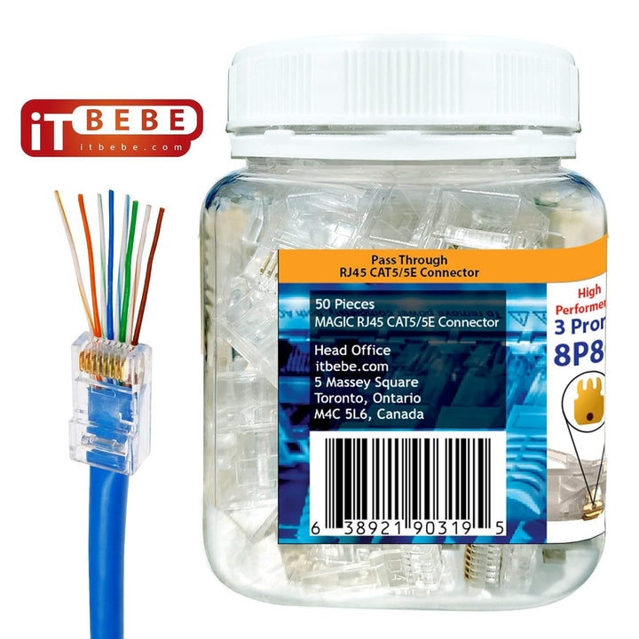 EZ RJ45 CAT5e Stecker von itbebe Stecker Quantity 50, Quantity 50