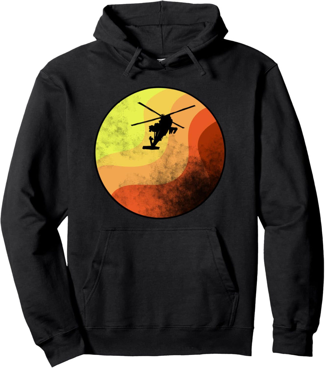 Militärhubschrauber bei Sonnenuntergang Luftfahrt Pullover Hoodie