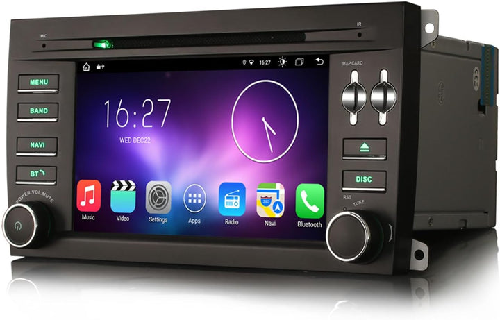 Erisin 7 Zoll 8-Kern Android 12 Autoradio mit GPS für Porsche Cayenne Unterstützt Kabellos CarPlay A