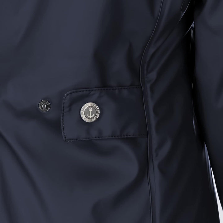 Dry Fashion Damen Regenmantel Malmö - Frauen Regenjacke Jacke mit Kapuze Lang Winddicht Wasserdicht