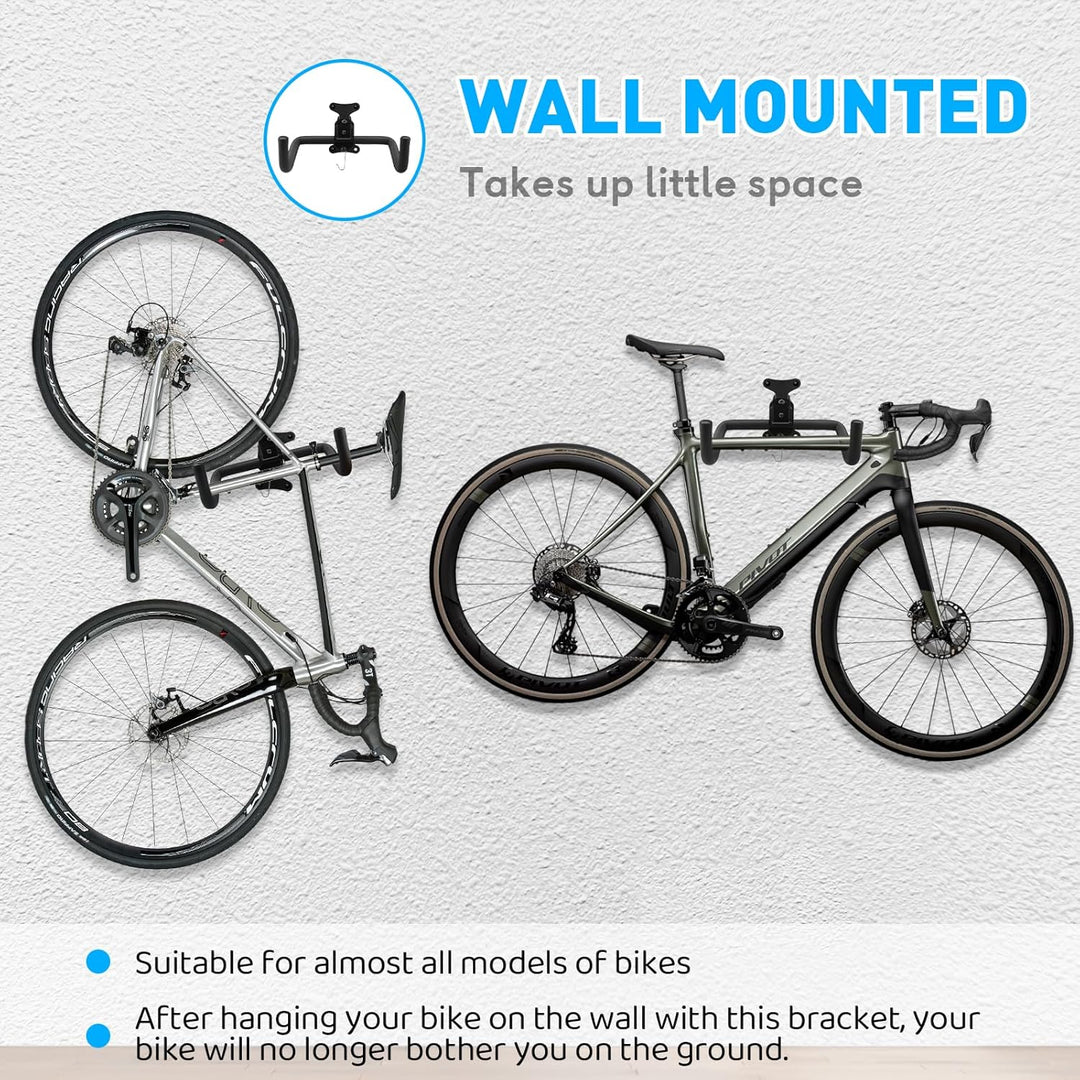 Lxoraziy Fahrrad Wandhalterung bis 30 kg - Winkel und Wandabstand Einstellbar - klappbare Metall Fah