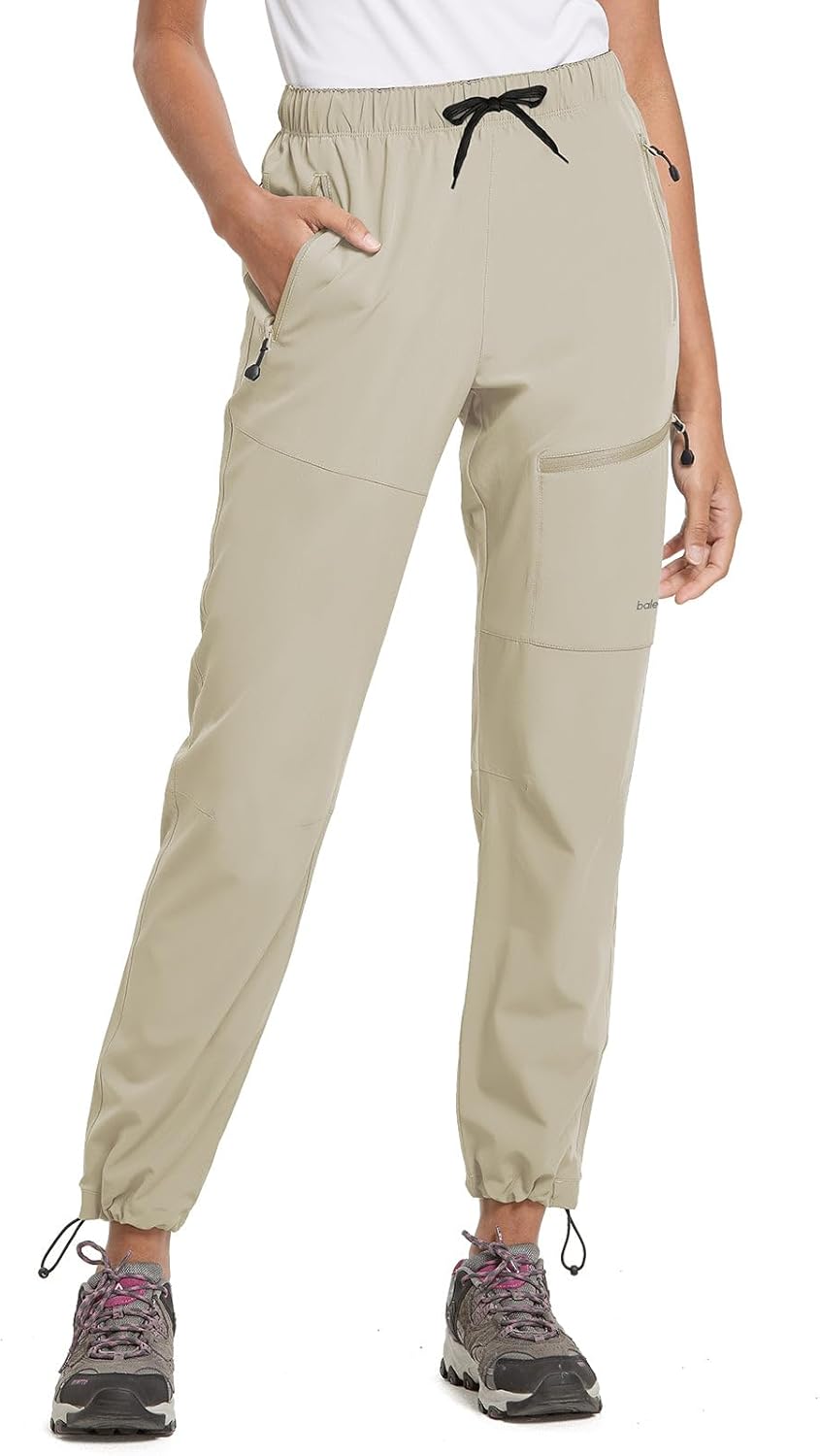 BALEAF Damen Outdoorhose Wanderhose Wasserdicht Schnelltrocknend Leicht Trekkinghose Capris UV Schut