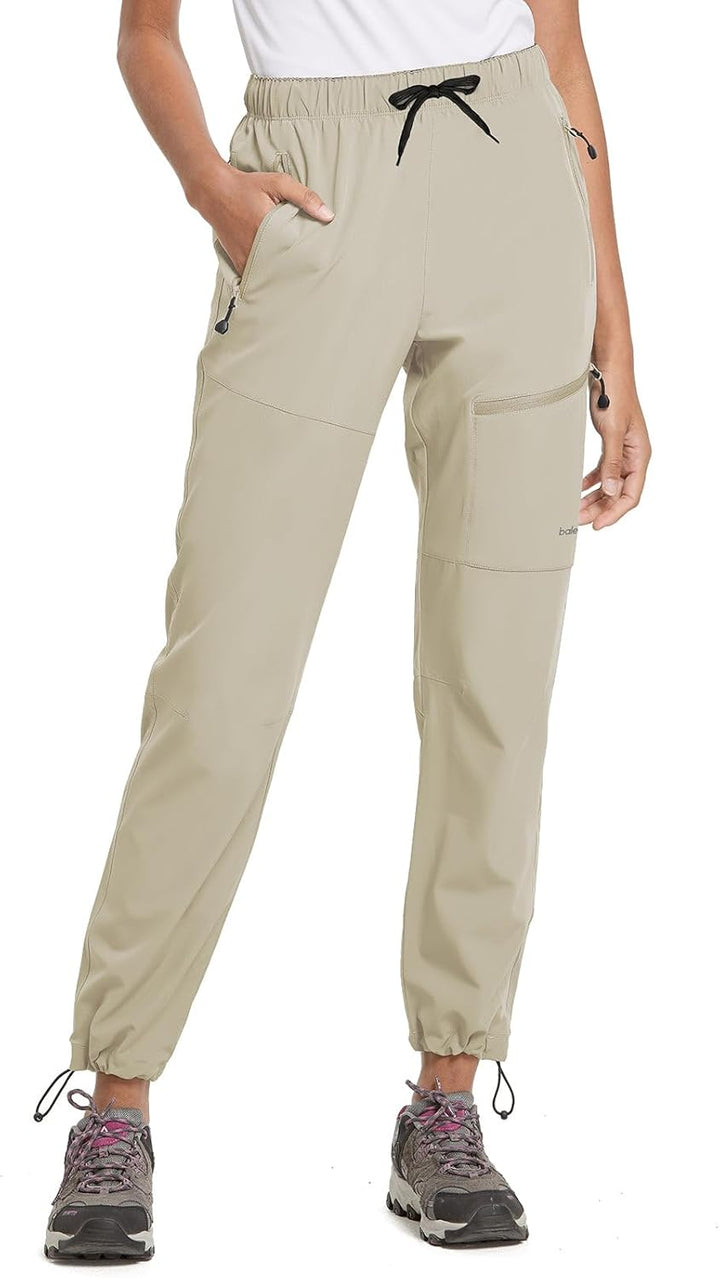BALEAF Damen Outdoorhose Wanderhose Wasserdicht Schnelltrocknend Leicht Trekkinghose Capris UV Schut