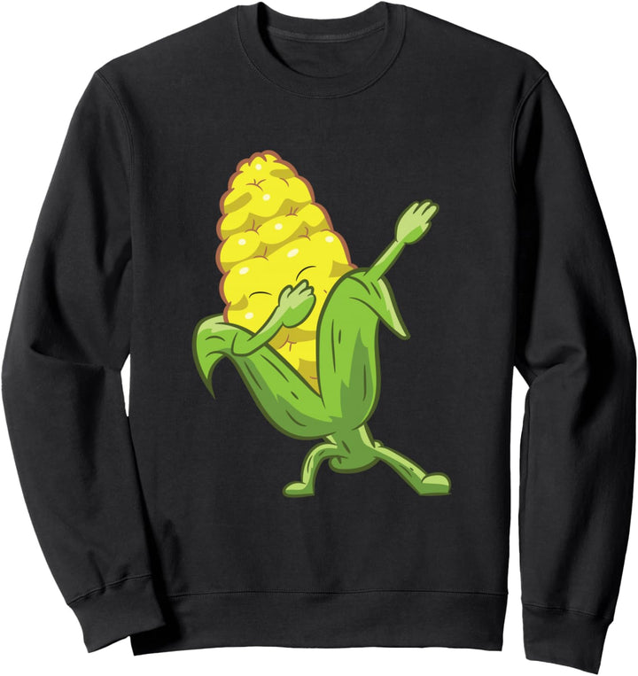 Lustig Dabbing Maiskolben Mais Süsser Tanzender Mais Sweatshirt