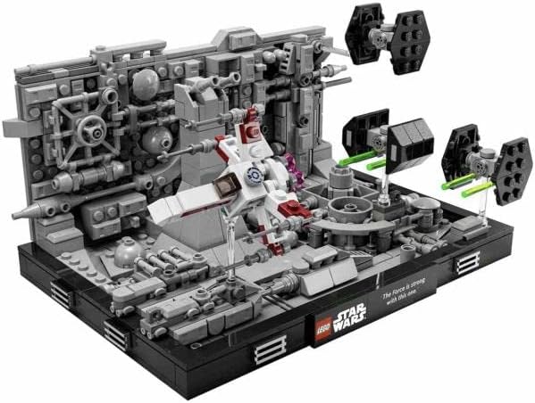 LEGO 75329 Star Wars Death Star Trench Run Diorama Set, baubares Modell für Erwachsene mit Luke Skyw