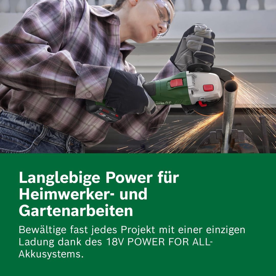 Bosch 18 Volt Ersatz Akku (2,5 Ah, kompatibel mit allen Geräten des grünen Bosch Home & Garden 18 Vo