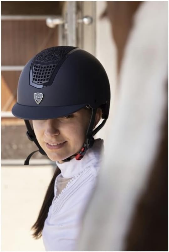 Equi-Theme Reithelm AIRY mit Glitzereinsatz blau/blau blau/blau S (53-55cm), blau/blau S (53-55cm)