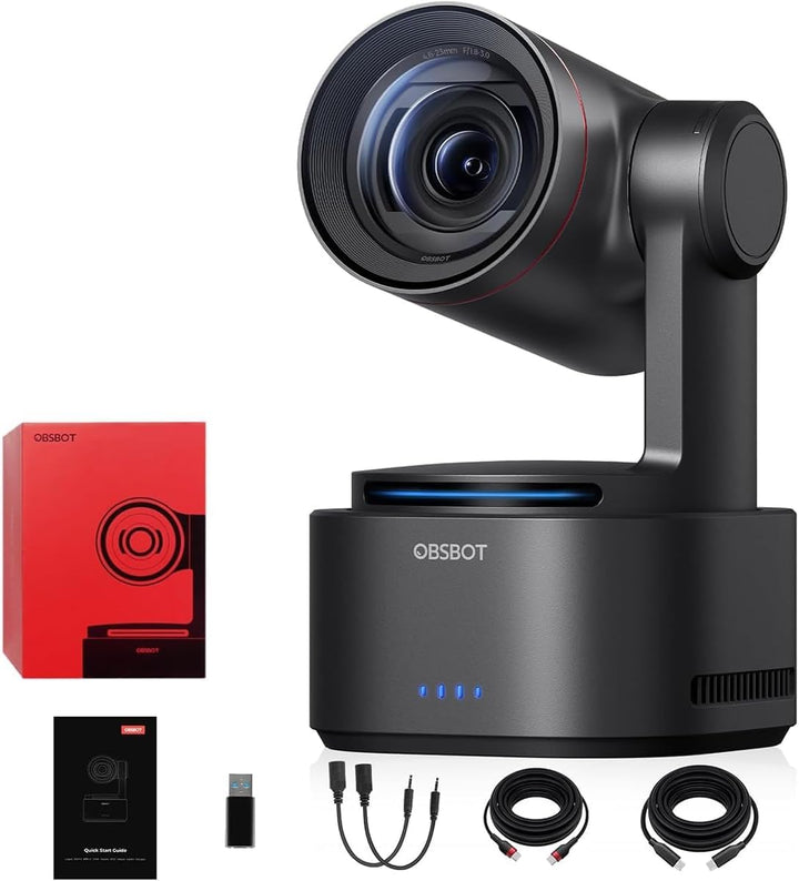 OBSBOT Tail 2 NDI Aktiviert PTZR Kamera 4K 60FPS, 5X Optischer Zoom,12-Fachem Hybrid-Zoom, AI Auto T