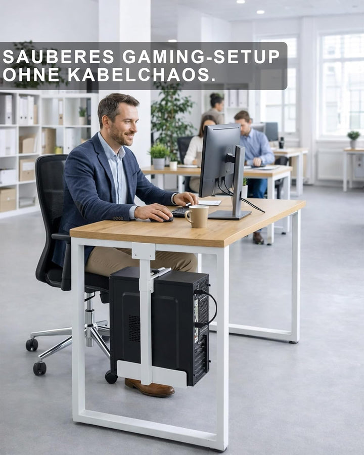 PC Halterung Unter Schreibtisch: PC Wandhalterung Höhenverstellbar bis 54.5cm bis 30kg Belastbar für