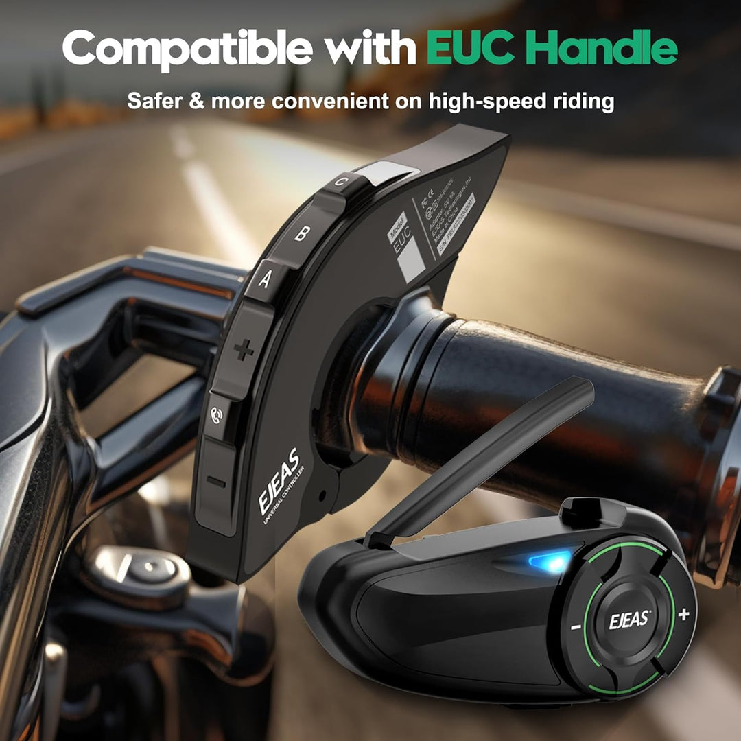 EJEAS Q8 Mesh Motorrad Bluetooth Headset, Helm Intercom für bis zu 6 Motorradfahrer Kommunikationssy