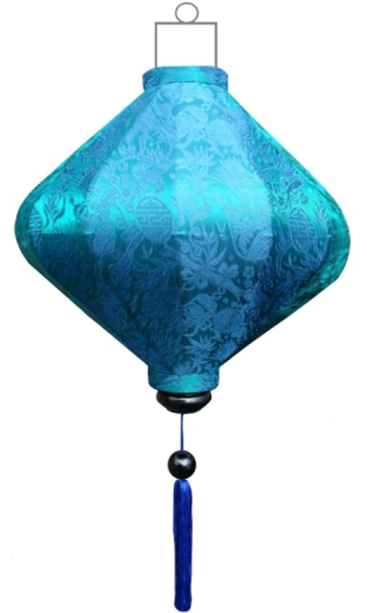 Lampionsenzo Asia Seide Lampion Diamant Türkis by