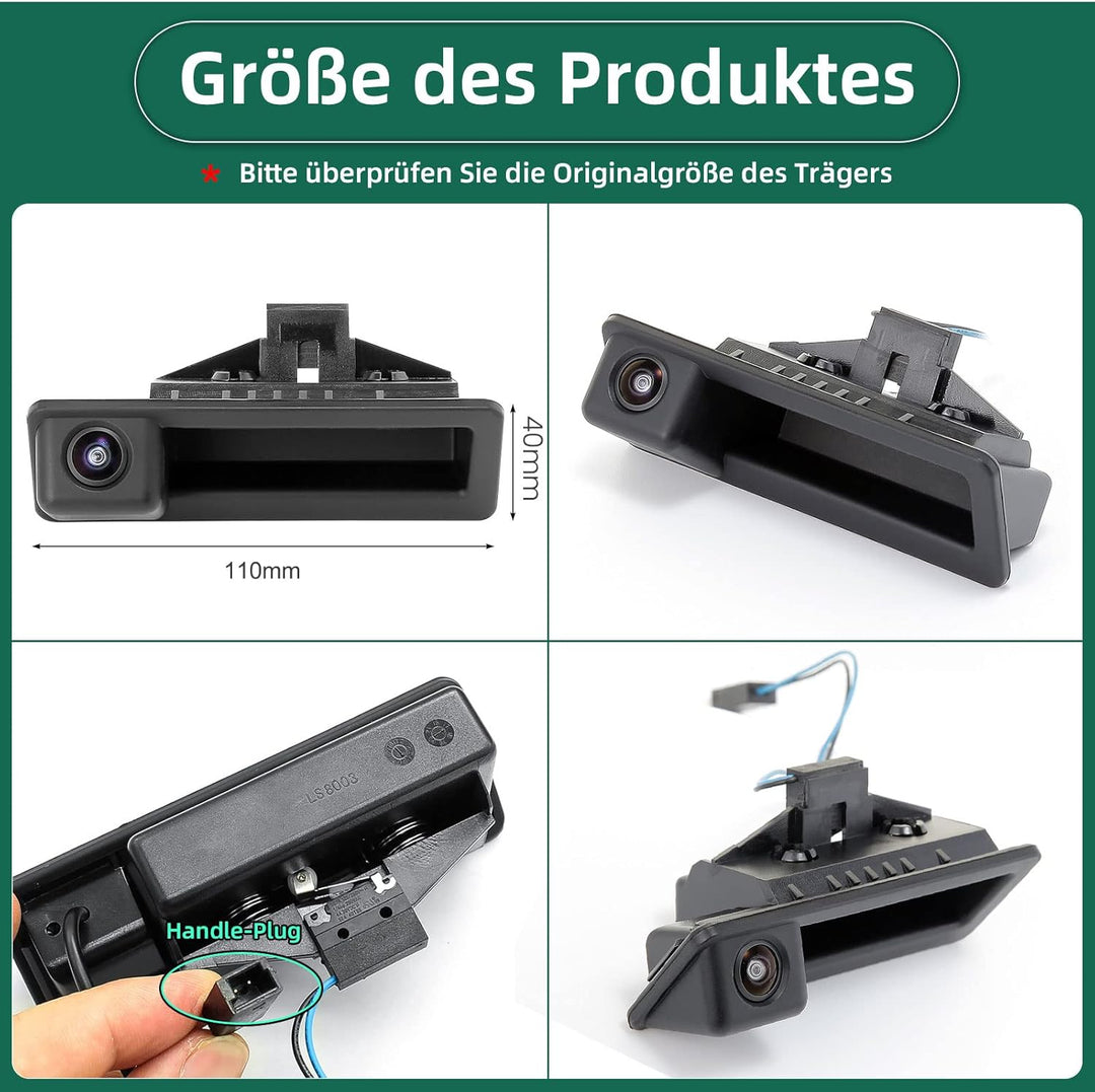 Originaldynamische Fahrspur Rückfahrkamera für BMW 3 Series 5 Series X6 E39 E60 E70 E82 E90, 160 Gra