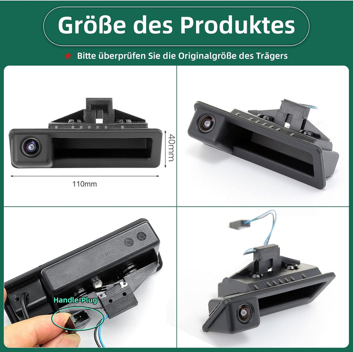 Originaldynamische Fahrspur Rückfahrkamera für BMW 3 Series 5 Series X6 E39 E60 E70 E82 E90, 160 Gra
