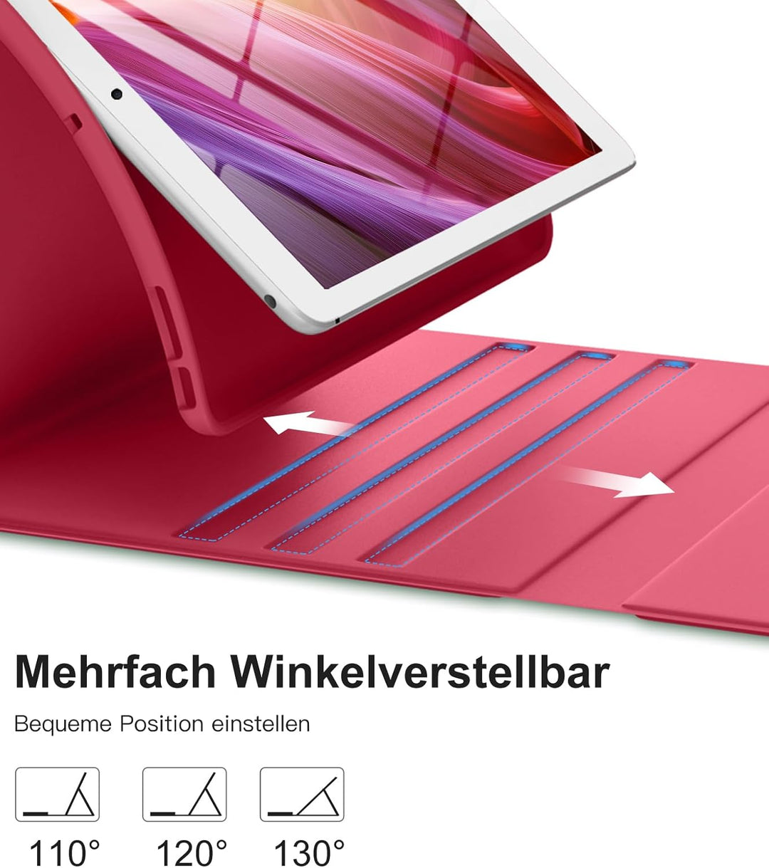 Vobafe Hülle mit Tastatur Kompatibel für iPad 9./ 8. /7. Generation 10.2 Zoll mit Stifthalter, Magne