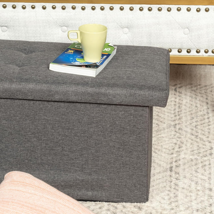 FurnitureR Bank für Kinderzimmer, Ottomane, Stauraum für Kinderspielzeug, Aufbewahrungstruhe innen m