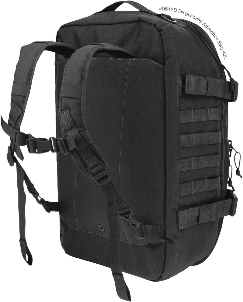 Maxpedition Reisetasche Fliegerduffel Adventure, 37 l 61 in Schwarz, 61 in Schwarz