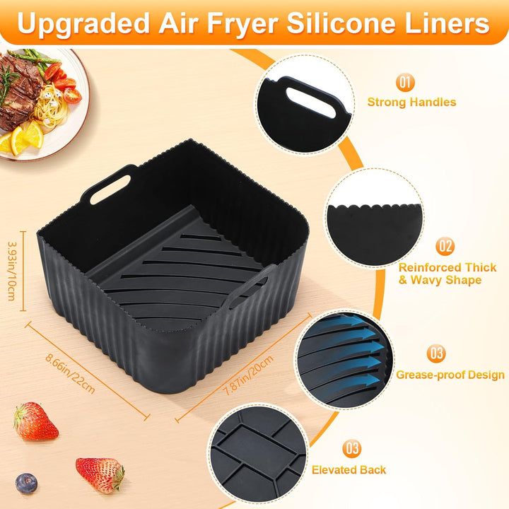 Airfryer Zubehör Für Heissluftfritteuse Ninja Af500EU Af500EUCP 10,4L, Silikonform Für Heissluftfrit