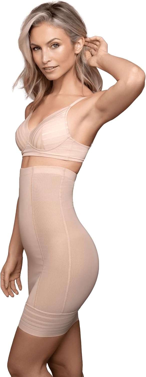 Powermesh Rock Mit Hoher Taille, Hohe Kontrolle, Doppellagiges Frontpanel, Baumwollkrücke, Silikonba