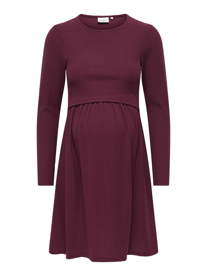 ONLY Female Kleid OLMMALAYA Kurzes Kleid XS Winetasting, XS Winetasting