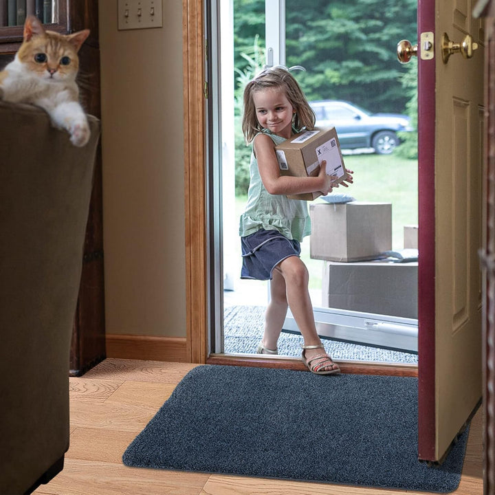 DEXI Fussmatte Innen 50 x 80 cm, rutschfeste Schmutzfangmatte, Maschinenwaschbare Fussmatte, Saugsta