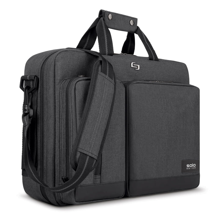 SOLO Duane 15,6 Zoll Laptop Hybrid Aktentasche, umwandelt sich zum Rucksack Grau, Grau