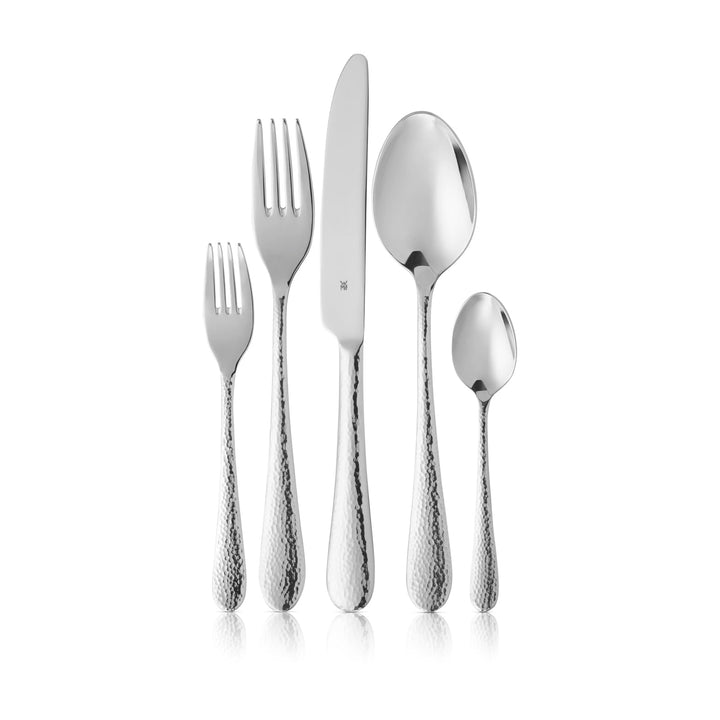 WMF Sitello Besteck Set 6 Personen, Cromargan, Essbesteck Set 30 teilig, Monobloc-Messer, Cromargan