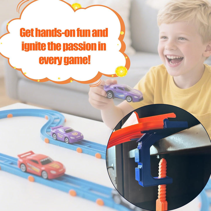 2-Spuriges Startgatter und Streckenklemmen Set für Hot Wheels, Robust aus PLA Kunststoff Startgatter