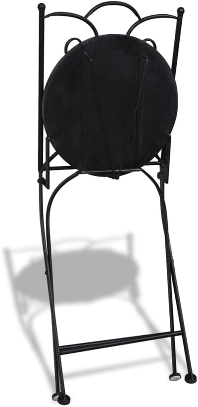 homiuse 37x44x89 cm Bistrostühle Klappbar 2 STK. Keramik Blau und Weiss Esszimmerstuhl Klappstuhl Ga