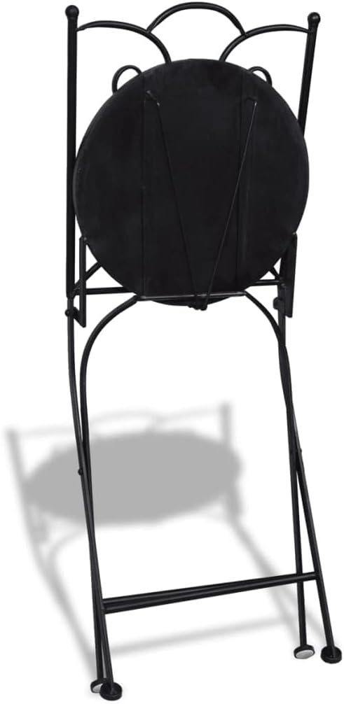 homiuse 37x44x89 cm Bistrostühle Klappbar 2 STK. Keramik Blau und Weiss Esszimmerstuhl Klappstuhl Ga