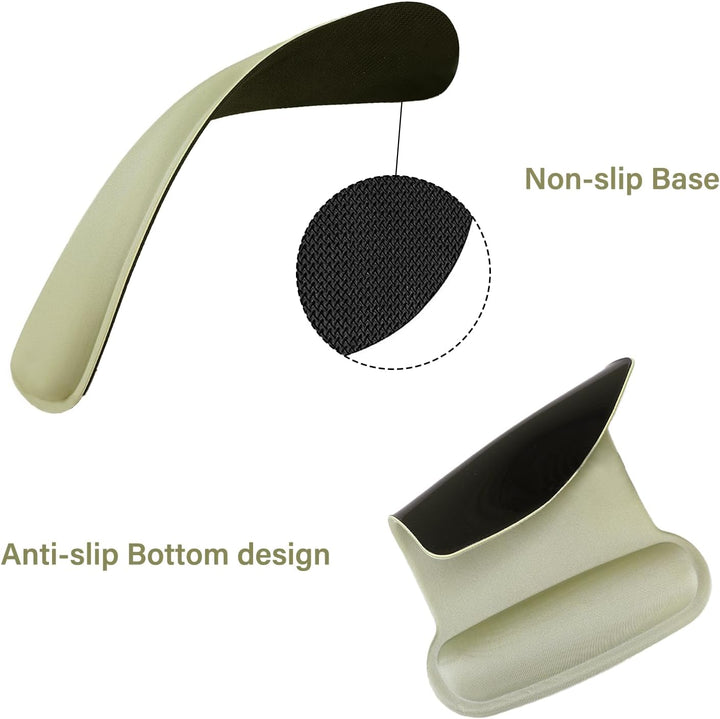 MOSISO Handballenauflage Set für Tastatur &amp; Maus, Ergonomisches Mauspad mit Handauflage&amp;Handballenau