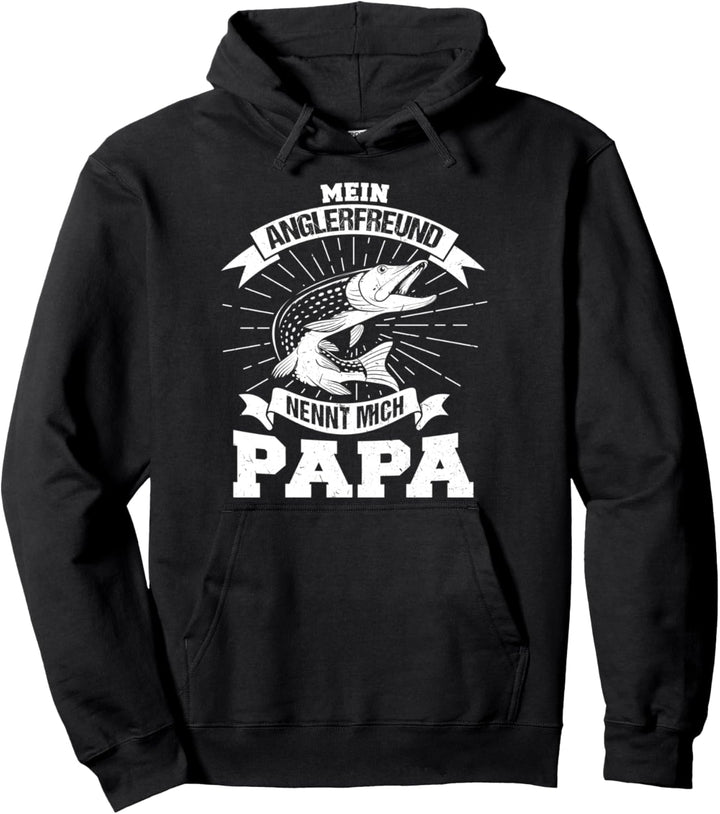 Angler Angeln Angelrute Pullover Hoodie