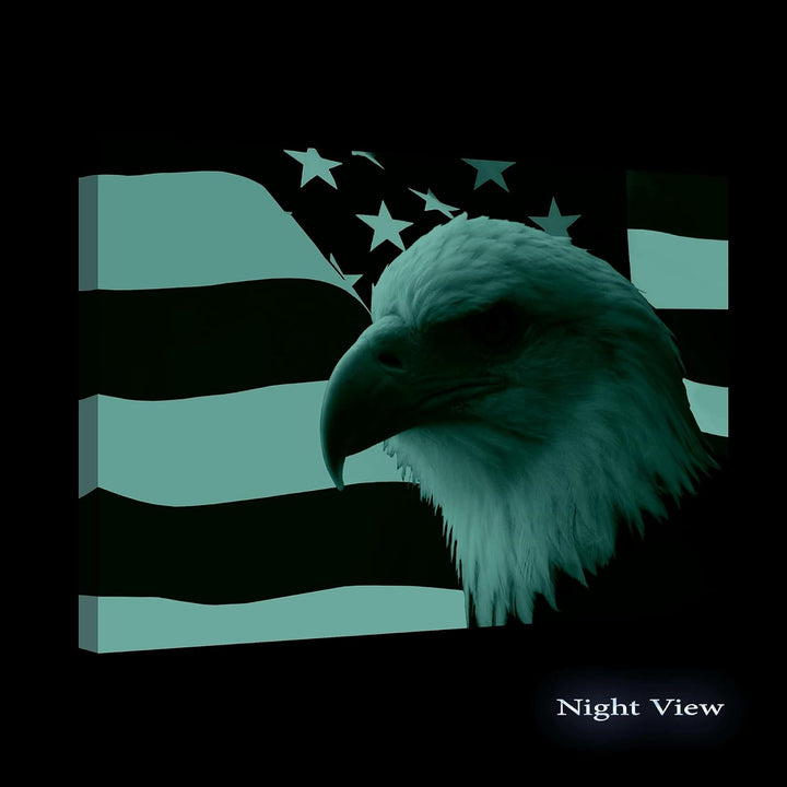 Startonight Bilder Amerikanischer Adler auf der Flagge, Leinwandbilder Moderne Kunst, Tiere Wanddeko