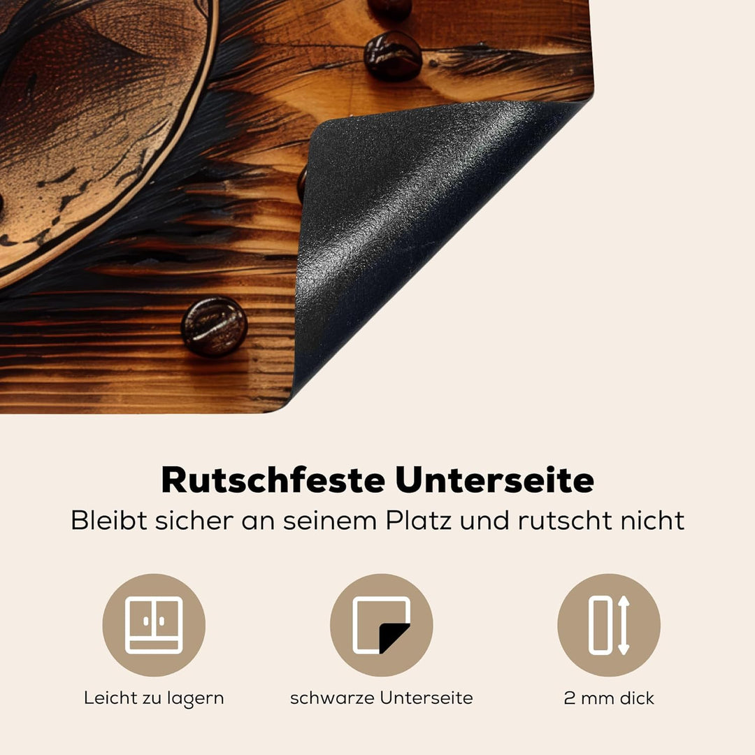 Herdabdeckplatte 85x52 cm Einteilig Küche Herdabdeckung Induktionsfeld Ceranfeld Herdabdeckplatten V