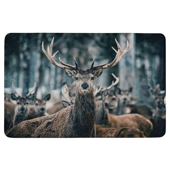 Mars & More Küchenmatte Winter Hirsch Fussmatte Matte Fussabtreter Türmatte RARMWD