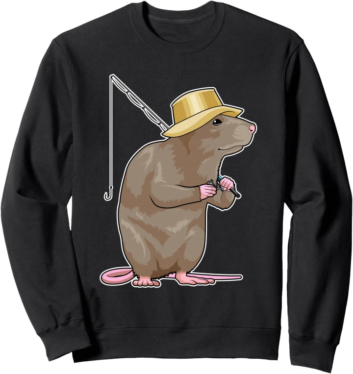 Ratte Angeln Angler Angel Sweatshirt