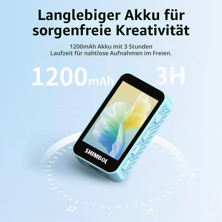 Shimbol CP5 Mini Selfie-Monitor-Bildschirm - 2,2" kabelloser Rückkamera-Monitor fürs iPhone &amp; Androi