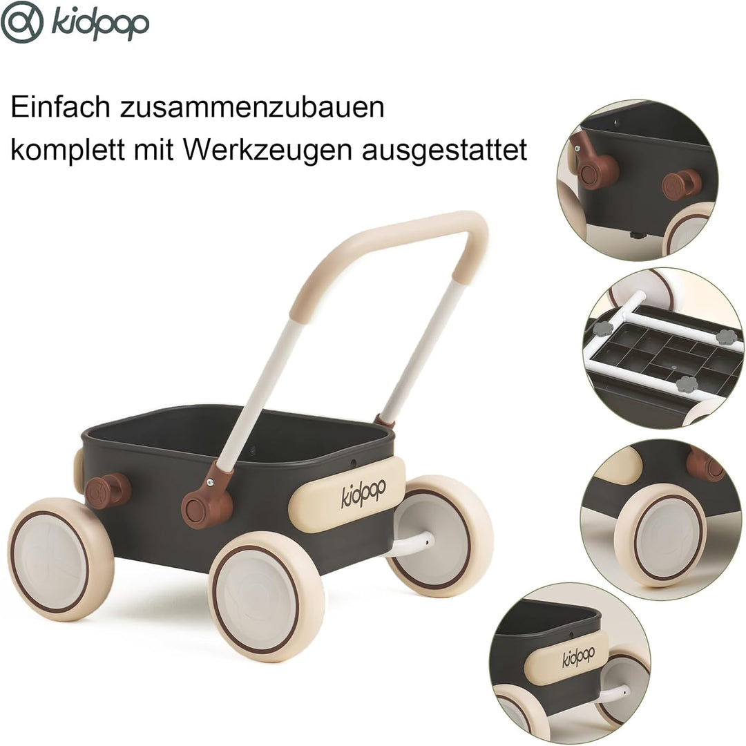 Kidpop PULA 2-in-1 Baby Lauflernwagen, Indoor und Outdoor Baby Spielzeug, Multifunktionale Lauflernh
