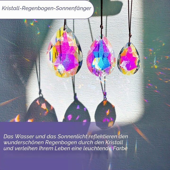H&D HYALINE & DORA 3 Stück 50/63/76 mm Kristallprismen Kronleuchter Bunte Bauhinia Ornament Anhänger